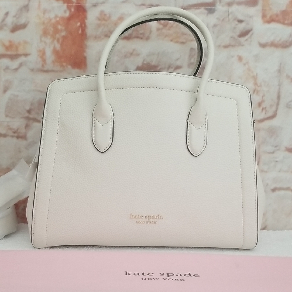 New kate spade Knott Leather Satchel
